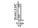 Ver imagem 2 de Rodape de Poliestireno 7cm Branco B77 Liso - Santa Luzia