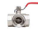 Ver imagem 5 de Válvula Esfera 3 Vias em L 1.1/2 Alavanca Fêmea X Fêmea X Fêmea Latão Forjado Niquelado Ivm Italy