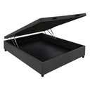 Ver imagem 1 de Base Box Baú Casal Barcelona Suede Cinza 138x188