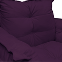 Ver imagem 4 de Kit 2 Poltronas Decorativa Clínica Com Base Giratória de Metal Opala Suede Roxo - LM DECOR