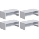 Ver imagem 1 de Kit 04 Suportes Para Monitor Stand Home Office Lap 63 cm L03 Branco - Lyam Lyam Decor