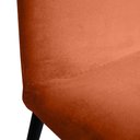 Ver imagem 2 de Kit 10 Cadeiras de Jantar Cozinha Industrial Lexa Veludo Élpis Móveis Terracota Preta