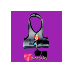 Peitoral Arreio Pet +Guia SnobDog Roupinhas - G - Cinza - 10