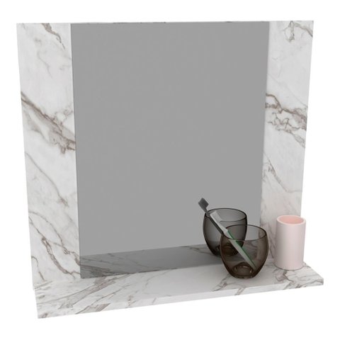 Espelheira para Banheiro Bn3610 Marmore Branco