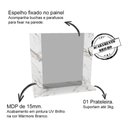 Ver imagem 3 de Espelheira para Banheiro Bn3610 Marmore Branco