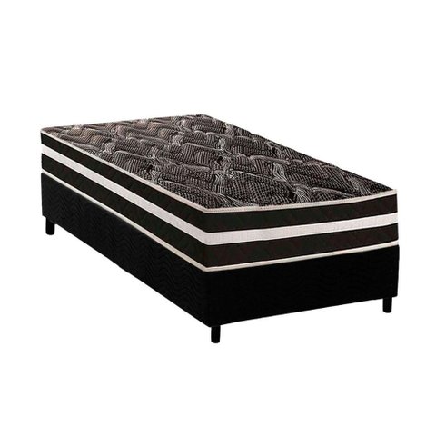 Conjunto Box Solteiro: Colchão Anatômico Paropas D28 / Master Ag80 Black Double Face 25 + Base Crc