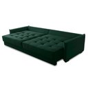 Ver imagem 4 de Sofá Cama Retrátil e Reclinável 2,10m com Molas Carol Veludo Verde Adonai Estofados
