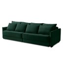 Ver imagem 4 de Sofá Cama Retrátil e Reclinável 2,10m com Molas Carol Veludo Verde Adonai Estofados