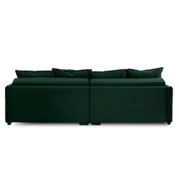 Sofá Cama Retrátil e Reclinável 2,10m com Molas Carol Veludo Verde Adonai Estofados - 7