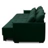 Sofá Cama Retrátil e Reclinável 2,10m com Molas Carol Veludo Verde Adonai Estofados - 6