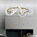 Ver imagem 4 de Pendente Led 35w 2700k Kotel Metal e Silicone Dourado 60cm Mais Luz