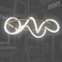 Ver imagem 3 de Pendente Led 35w 2700k Kotel Metal e Silicone Dourado 60cm Mais Luz