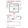 Kit Cuba Q39 Torneira C50 e Válvula 1 Polegada Abs Sifão Pvc Flexível Compace - 8