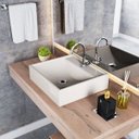 Ver imagem 1 de Kit Cuba Q39 Torneira C50 e Válvula 1 Polegada Abs Sifão Pvc Flexível Compace