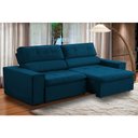 Ver imagem 2 de Sofá Retratil Reclinável 2 Lugares 160cm Confortável Megasul: Veludo Azul