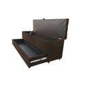 Ver imagem 1 de Recamier Puff Baú Sapateira com Gaveta 1,58 Cm para Cama Box Queen Size - Marrom