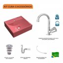 Ver imagem 3 de Kit Cuba Q39 Torneira C50 e Válvula 1 Polegada Abs Sifão Pvc Flexível Compace