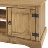 Rack de Madeira Maciça Marrom Antique com 2 Portas - 6