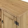 Rack de Madeira Maciça Marrom Antique com 2 Portas - 5