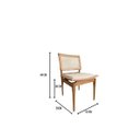 Ver imagem 6 de Conjunto Mesa de Jantar Cone 90 cm Freijó Com 4 Cadeiras Madeira Maciça Tela Sextavada e Assento Em 