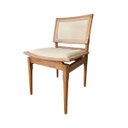 Ver imagem 3 de Conjunto Mesa de Jantar Cone 90 cm Freijó Com 4 Cadeiras Madeira Maciça Tela Sextavada e Assento Em 