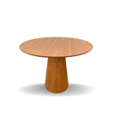 Ver imagem 2 de Conjunto Mesa de Jantar Cone 90 cm Freijó Com 4 Cadeiras Madeira Maciça Tela Sextavada e Assento Em