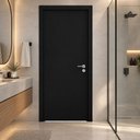 Ver imagem 4 de Folha de Porta de Madeira Lisa Clean 210x80 cm Pintura UV:Preto
