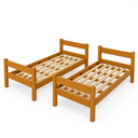 Ver imagem 7 de Cama Beliche Aurora Modular 2 em 1 Desmontável Minimalista:naturale