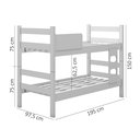 Ver imagem 5 de Cama Beliche Aurora Modular 2 em 1 Desmontável Minimalista:naturale