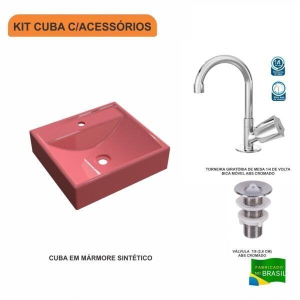 Kit Cuba Q39 Torneira C50 Válvula 1 Polegada ABS Compace - 3