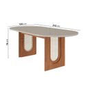Ver imagem 4 de Mesa de Jantar Oval 8 Lugares 210cm MDF/Vidro Tali CabeCasa MadeiraOriginals Bege