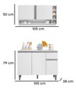 Ver imagem 4 de Balcão de Cozinha e Armário Aéreo Vanessa Branco - AJL Moveis