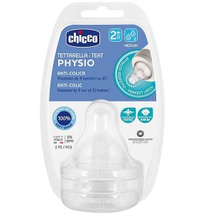 Bico de Mamadeira Physio Perfect5 (2m+) Fluxo Médio Chicco 2 Un