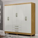 Ver imagem 2 de Guarda Roupa Casal 6 Portas 3 Gavetas 180cm Marrocos Megasul