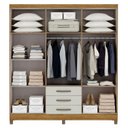 Ver imagem 3 de Guarda Roupa Casal 6 Portas 3 Gavetas 180cm Marrocos Megasul