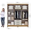Ver imagem 4 de Guarda Roupa Casal 6 Portas 3 Gavetas 180cm Marrocos Megasul