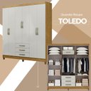 Ver imagem 5 de Guarda Roupa Casal 6 Portas 3 Gavetas 180cm Marrocos Megasul