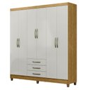 Ver imagem 1 de Guarda Roupa Casal 6 Portas 3 Gavetas 180cm Marrocos Megasul