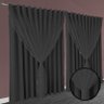 cortina para apartamento janela 2,80 x 1,50 Miami preto - 2