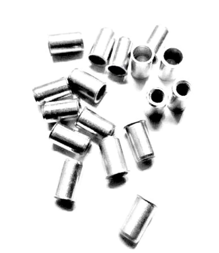 Conexão/anilha/luva número 00 de alumínio para cabo de aço de pesca - 4