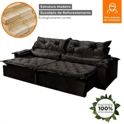 Sofá Retrátil e Reclinável 240cm Sparta - Movenzo Estofados - 5