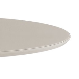 Mesa de Jantar Redonda Madeira com Vidro Orion - Off White/imbuia:150cm - 6