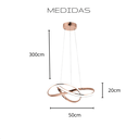 Ver imagem 4 de Lustre Luxo Pendente Moderno 45w Luz 3em1 Bivolt Lumier