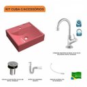 Ver imagem 3 de Kit Cuba Q39 com Torneira 1198 Metal e Válvula Click 1"b + Sifão Pvc e Flexível Compace