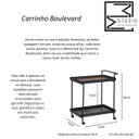 Ver imagem 7 de Carrinho Bar Cha Churrasco Adega Gourmet Aparador Industrial Boulevard - Preto