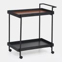 Ver imagem 2 de Carrinho Bar Cha Churrasco Adega Gourmet Aparador Industrial Boulevard - Preto