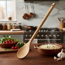 Ver imagem 4 de Colher de Pau 80 Cm em Madeira Artesanal Teixeira Pró:marrom-claro