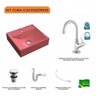 Kit Cuba Q39 com Torneira 1198 Metal e Válvula Click 1"g Sifão Pvc e Flexível Compace - 3