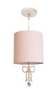 Ver imagem 1 de Luminária Pendente Infantil Laço Rosa Bebê 25x25 1e27