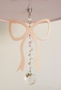 Ver imagem 3 de Luminária Pendente Infantil Laço Rosa Bebê 25x25 1e27